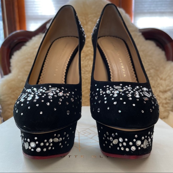SOLD! NWT Charlotte Olympia Bejewelled Dolly Pumps - Picture 3 of 8